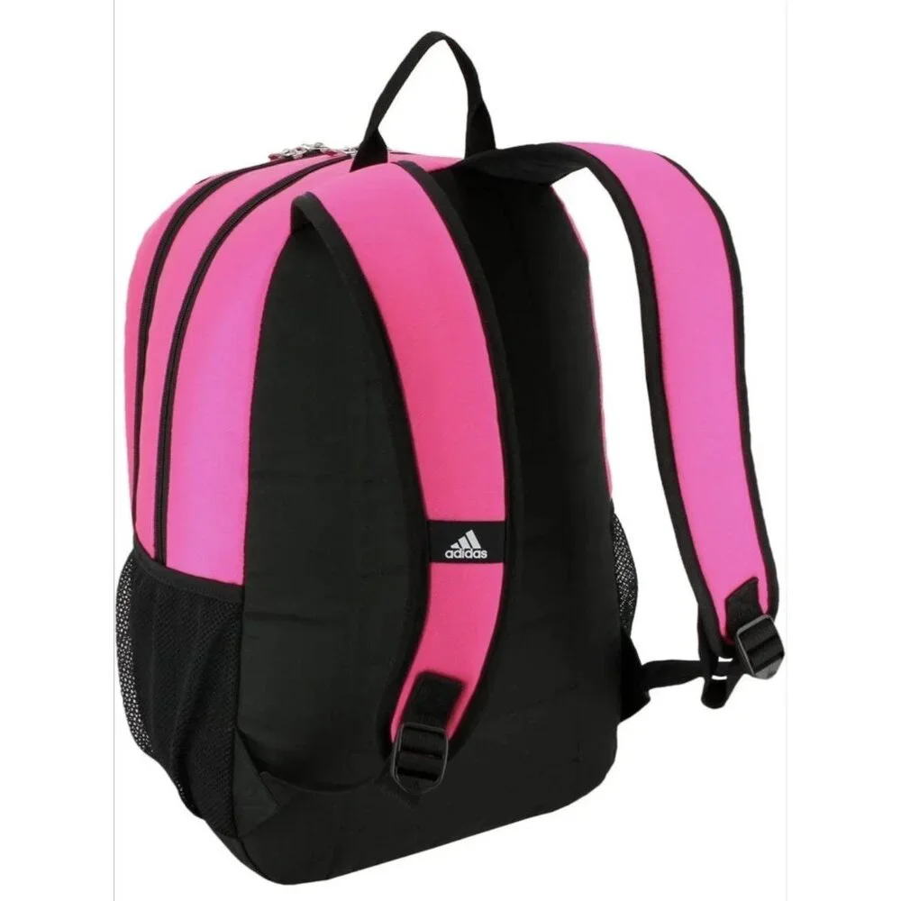 Adidas Striker II Team School Backpack Media Pocket Laptop Storage Shock Pink